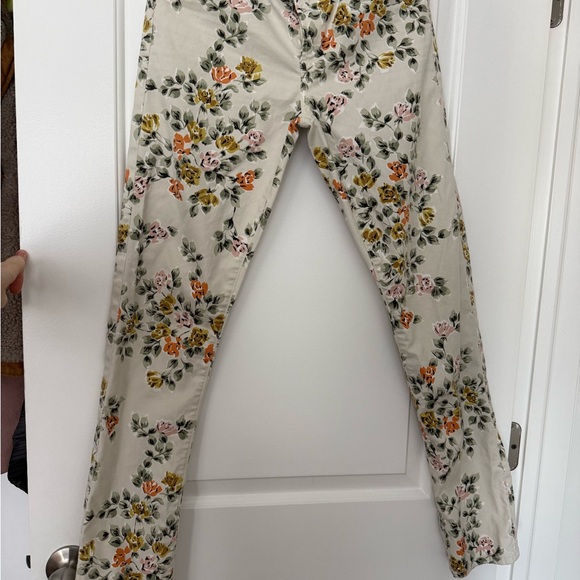 Citizens Of Humanity White Floral Straight-Leg Jeans - Picture 3 of 4